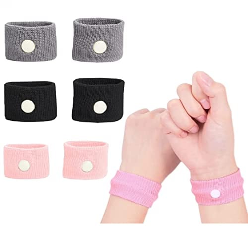 6 Stück Anti-Übelkeit-Armband, natürliche Akupressur, Handgelenkbänder für Beschwerden von Transportschmerzen, bequem, Reisekrankheiten für Auto, Schwindel