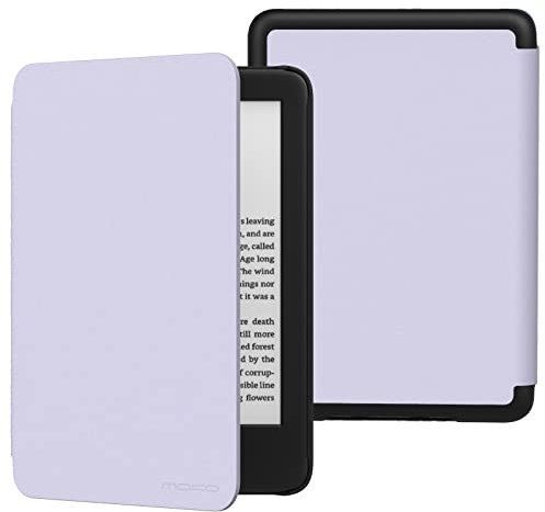 MoKo Étui Compatible avec 6 Kindle (11e Génération Version 2024/2022) & Version Internationale, Coque Légère avec Réveil/Sommeil Automatique pour Kindle 2024/2022 11e Gén., Taro Violet