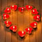 Teelichter Herzform Romantische Kerzen 50 Stück Rauchfreie Herz KerzenRomantische Liebe Unparfümierte Teelichter Kerzen für Geburtstag, Vorschlag, Hochzeit, Party, Valentinstag,Jubiläum(Rot)