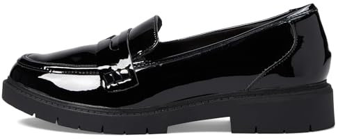 Clarks Westlynn Ayla Loafer für Damen, Schwarz Lack Synthetisch, 37.5 EU Weit