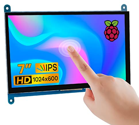 LAFVIN 7 pollici IPS LCD Touch Screen Display Panel 1024×600 schermo capacitivo HDMI Monitor per Raspberry Pi, BB nero, Windows 10 8 7