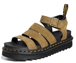 Dr. Martens Women's Blaire Nubuck Fisherman Sandal, Muted Olive, 4 UK