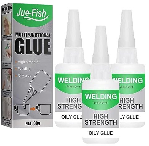 Uniglue Lot de 3 adhésifs universels puissants et imperméables pour résine céramique, verre métallique, colle universelle extra forte pour travaux manuels, bricolage, 30 g