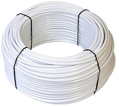 Bluma, tubo di alimentazione bianco, 1 m – 8 mm, sistema di irrigazione per vacanze, erogatore di acqua, coni di argilla, irrigazione per piante in vaso, piante e balconi