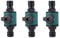 3 Pcs Hose Quick Connectors with Shut Off Valve Double Male Connectors Irrigation Pipe Connectors for Agriculture, Garden