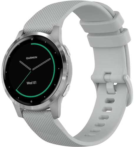 Issinlky bracelet pour Garmin Venu 2S/Venu 3S/Vivomove 3S/Vivoactive 4S, 18mm Bracelet silicone souple pour Fossil Ladies Gen 6/Gen 5E/Fossil Ladies Venture HR Gen 4/Gen 3/Withings Steel HR 39mm