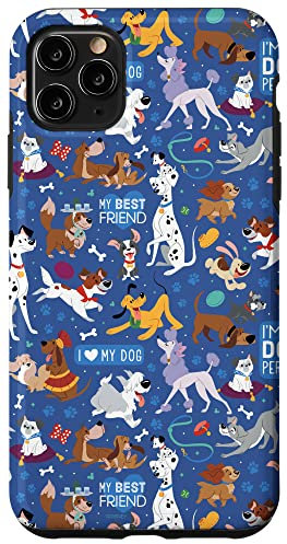 iPhone 11 Pro Max Disney Dogs I Love My Dog Blue Case