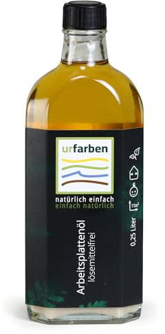 URFARBEN Arbeitsplattenöl lösemittelfrei | für beanspruchte Arbeitsplatten und Möbel aus Holz im Innenbereich | natur (farblos)