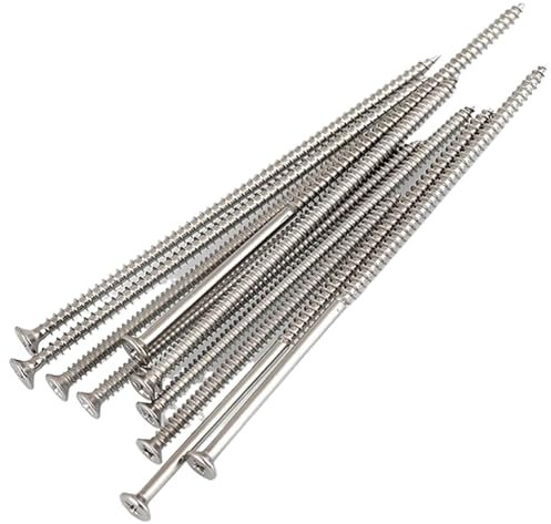 KONGNY Viti Lunghe Autofilettanti A Testa Svasata A Croce In Acciaio Inossidabile Con Testa Svasata A Croce M4 Da 10 Pezzi, M4, 150mm