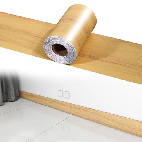 CV Cushioned Vinyl Flooring,CEIEVER Self Adhesive Floor Tiles PVC Tile Effect 10CM/20CM Vinyl Flooring Plank 5M Cushion Lino Floor Covering for Kitchen,Bathroom,Living Room (A, 10CMX5M)