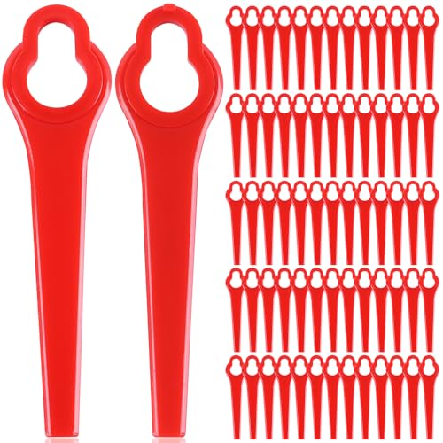 Ersatzmesser Rasentrimmer Messer 120stk für Rasentrimmer Akku-Rasentrimmer Kunststoffmesser Trimmer Messer Kompatibel für Ferrex Rasentrimmer Aldi Far 20-i und für Akku Rasentrimmer Ferrex