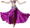 MUNAFIE Gonna per danza del ventre, gonna lunga con fessura in raso, per danza del ventre, costume da donna, Lilla, Taglia unica