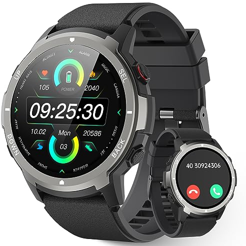 LLKBOHA Smartwatch-Donna-Uomo - 1,39'' Schermo Orologio Smart Watch, Effettua/Risposta Chiamate, 7/24h Cardiofrequenzimetro/Ossigeno Nel Sangue/Contapassi/Monitoraggio del Sonno, per Android iOS
