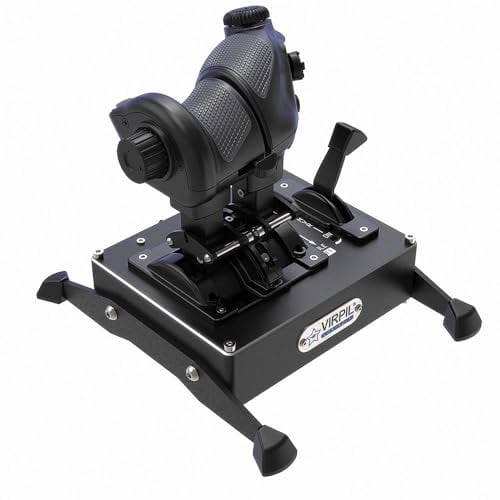 VIRPIL Controls - CDT-VMAX Throttle (Compact and Ergonomic Dual-Engine Throttle, Adjustable Detents, Flight Simulator Control System, PC)