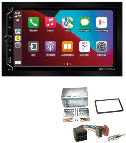 ESX VMX700DAB 2-DIN Autoradio kompatibel mit Wireless Apple CarPlay Android Auto Bluetooth DAB+ passend für Alfa Romeo 159 2005-2011 ohne OEM Navi