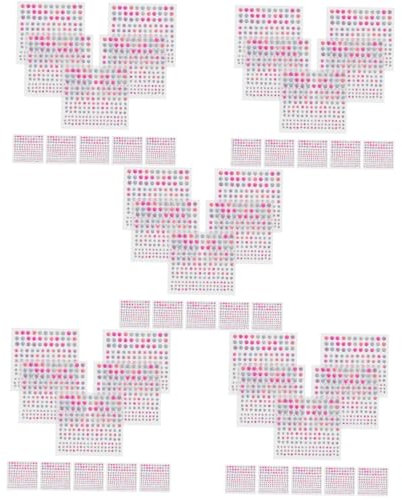 Lurrose 50blätter Teiliges Selbstklebende Flache Rückseiten- -Sticker Für Nagelkunst Und Make-up-Dekoration Vielseitige Perlenaufkleber Für Handy Kleidung Und -projekte