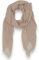 Ziona Leichtes Tuch Damen Sommer Schal dünn einfarbig Frühling Uni Halstuch Crinkle mit feinen Fransen (Beige)