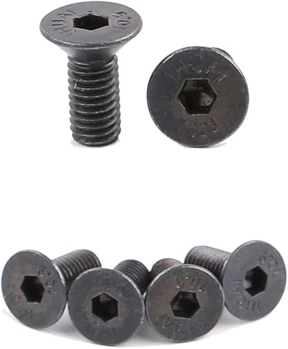 8 tornillos de montaje de tacos de bloqueo de bicicleta negros para bloqueo de pedal SPD de acero con autobloqueo, componentes de piezas de pedal