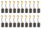 Paquete de 20 escobillas de carbono CB459 para GA4530R GA4534 JS1000 GA5030 Herramientas eléctricas compatibles