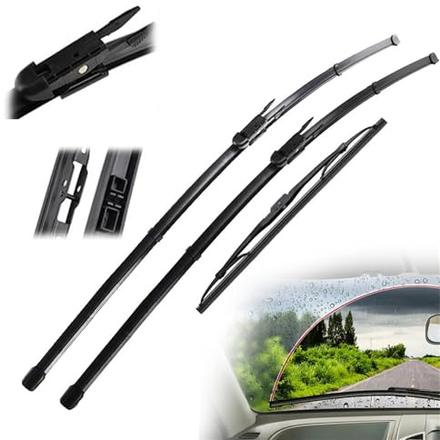 Juego de escobillas limpiaparabrisas Delanteras y traseras para Audi A3 8P 2005 2006 2007 2008 2009 2010 2011 2012, escobillas para Parabrisas y Ventana, 24 + 19 + 13