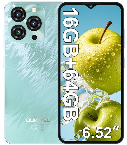 OUKITEL C3 Smartphone, 16GB+64GB/ 1TB Telefono Cellulare, 6.52 HD+ Cellulari e Smartphone, 5000mAh Cellulare Android, 13MP+5MP Telefoni Cellulari, Dual 4G SIM/Face ID/OTG/GPS/ 3.5mm Jack