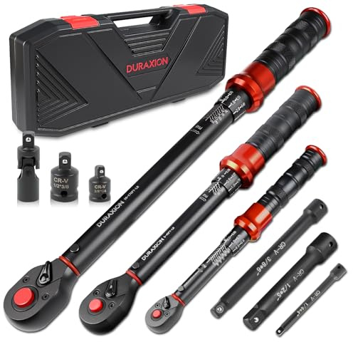 9PCS Torque Wrench Set 1/4 3/8 1/2 Drive 20–240 in.lb 5–50&10–170 ft.lb