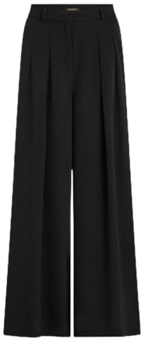King Louie Damen Palazzohose Marnie Pants Fanna (DE/NL/SE/PL, Numerisch, 44, Regular, Regular, Black)