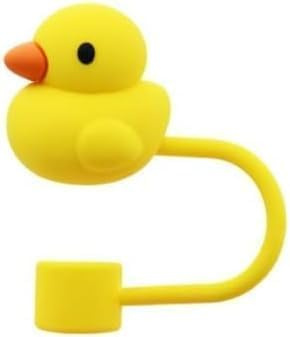 10mm Duck Straw Cap, Cute Silicone Covers for Stanley Cup, Dust-Proof Reusable Tips Lids, Drinking Dispensers - Yellow