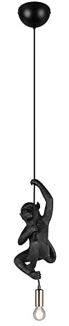 Reality Leuchten Pendelleuchte Fips R36551002, Kunststoff Schwarz, exkl. 1x E27