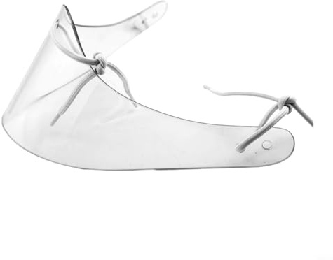 Hoppipola Eishockey-Torwart-Nackenschutz, transparenter Polycarbonat-Halsschutz, für Erwachsene und Jugendspieler, leicht, Halbkreisdesign, 28,5 x 15,5 cm