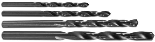 HSS-Metall-Spiralbohrer, 4 Stück, 0,4 mm, 0,6 mm, 0,8 mm, 1 mm, Donau 1720, geschliffen, zylindrisch 1 K