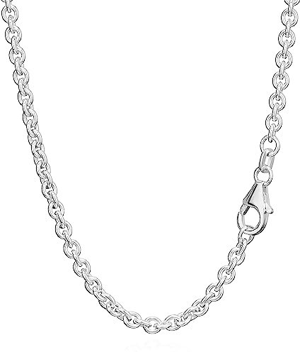 NKlaus 42cm Ankerkette 925 Silber elegante Halskette Breite: 3,2mm Collier 10,2g schwer 3529
