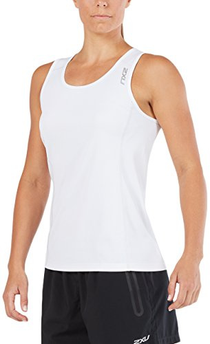 2XU Women BSR Active Singlet Singlet - White/White, XS