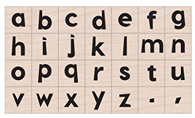 Hero Arts LP454 Holzblock-Stempel, modernes Kleinbuchstaben-Set