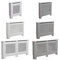 AVC Designs Kensington Radiator Cover Modern MDF Wood White Grey Cross Pattern Living Room Bedroom Hallway Cabinet (Medium White)