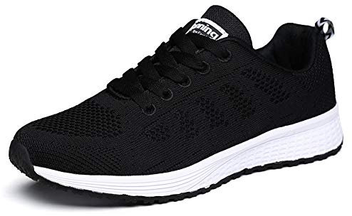 XPERSISTENCE Sport Tennisschuhe Herren Damen Laufschuhe Sneakers Turnschuhe Fitness Gym Leichtes Bequem Schuhe (Schwarz 38 EU)