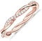 PAVOI 14K Gold Plated Sterling Silver Cubic Zirconia Twisted Rope Eternity Band Rose Gold for Women Size 8
