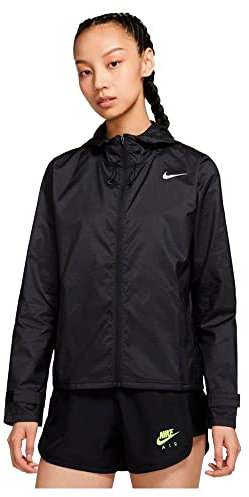 Nike W NK Essential Jacket Plus, Black/Reflective Silv, 1X Women's