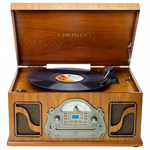 LAUSON IVX22 Giradischi Classico fr Legno CD Radio Registrazione Digitale MP3 Bluetooth Vinile