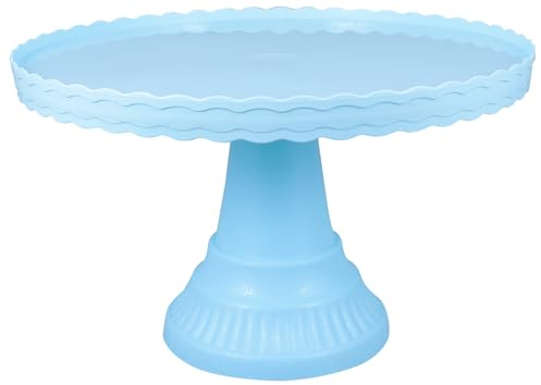 Soporte para tartas con pie de , colección Gourmet, multifunción, soporte para tartas, postres, cupcakes, joyas, organizador de joyas, color azul