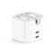 UGREEN 40W USB C Charger 2-Port 20W USB C Plug, Foldable Fast Charger Compatible with iPhone 16/15/15 Pro/15 Pro Max/14/14 Pro/14 Pro Max/13/12, iPad Pro, iPad Air, Galaxy S24/S23, Pixel 9/8, etc