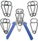 IRONSTAR Federklemmen-Zangen-Set, ausreichend für verschiedene Grade, ideal für Bilderrahmen, Kronenformen und Heimwerker-Enthusiasten, unverzichtbares Werkzeug (1 Zange/10 schwarze Klemmen).
