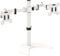 WALI Dual Monitor Stand for Screen Up to 27 Inch, Freestanding Articulating Dual Monitor Arm with Tilt Swivel Rotate, Adjustable Double Monitors Arm Holds Up to 10 kg, VESA 75 & 100mm, White (MF002-W)