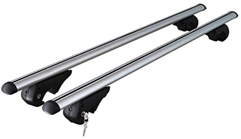 Menabo Dachträger kompatibel mit Dacia Duster 2018-2020 90kg TÜV Aluminium Silber 2X
