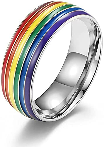 1 Stück Regenbogenflagge Emaille Homosexuell Lesben Hochzeit Spinner Ring Gut für LGBT-Unterstützung Homosexuell Mann Homosexuell Lesben Liebhaber Nützlich und praktisch