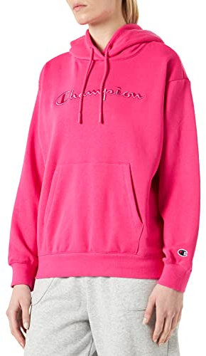 Champion Rochester 1919-Champion Logo Felpa con Cappuccio, Fucsia (FPL), M Donna