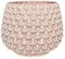 Nordring Retro Übertopf Vintage Pflanztopf für Zimmerplanzen Blumentopf Pino L (16,5 cm ø), rosa, Keramik
