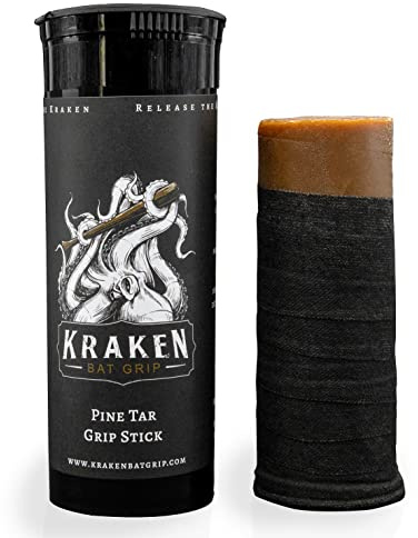 Kraken Bat Grip Batting Pine Teer Grip Stick Enhancer für Baseballschläger und andere Sportgeräte, Kiefernteerbraun, Einheitsgröße