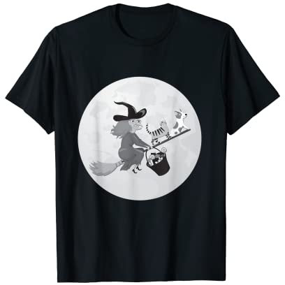 Halloween Witch Room On Broom Retro Edition T-Shirt T-Shirt