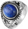 AMDXD Trauringe Breit, mit Blau Zirkonia Oval Trauringe Silber Partnerringe Eheringe Versilbert Gr.60 (19.1)
